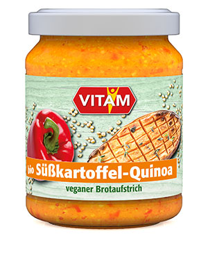 Packshshot Süßkartoffel-Quinoa Brotaufstrich