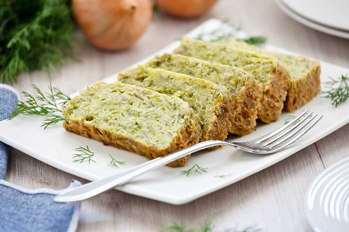 Serviervorschlag Zucchini Flan